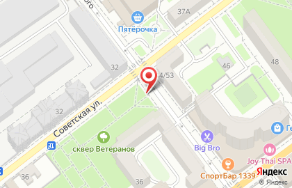 Русский дом на улице Луначарского на карте
