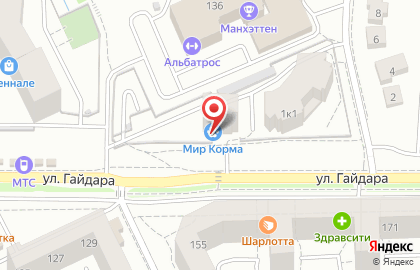 Зоомаркет Мир Корма в Ленинградском районе на карте