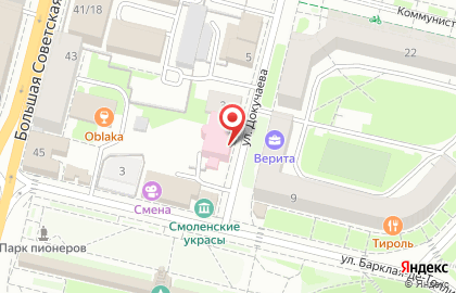 Областной областной психоневрологический клинический диспансер на улице Докучаева, 1 на карте