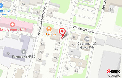 Продуктовый магазин На Приокской на карте