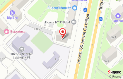 Юридическая компания Содействие на Площади Гагарина на карте