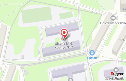 Средняя общеобразовательная школа №6 на улице Александра Матросова на карте