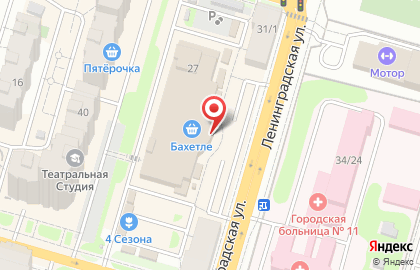 Торговый центр Бахетле на Ленинградской улице на карте