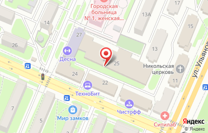 ОАО РОСНО-МС на улице Брянской Пролетарской Дивизии на карте