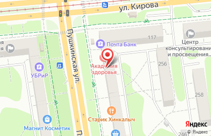 Сеть ювелирных салонов Алмаз-Холдинг на Пушкинской улице на карте