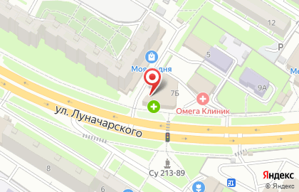 Мир одежды и обуви на улице Луначарского на карте