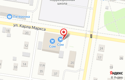 Магазин строительно-отделочных материалов СОМ на улице Карла Маркса на карте
