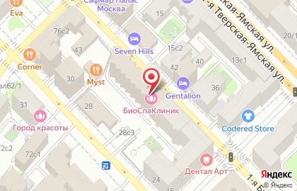 Деловой центр Каскад на 1-й Брестской улице на карте