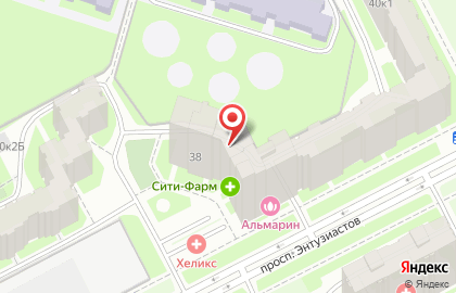 Лайнер на проспекте Энтузиастов на карте