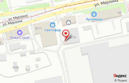 Магазин СтройПартнер на улице Петра Мерлина на карте