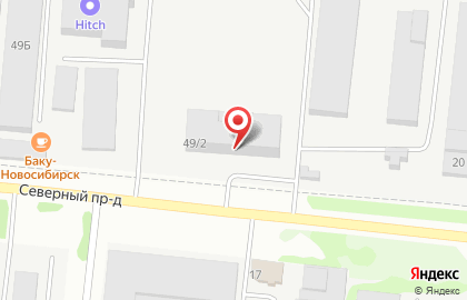 Торговая компания НовосибПромСнаб на площади Сибиряков-Гвардейцев на карте