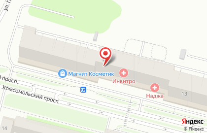 Магазин эротических товаров Интим на Комсомольском проспекте на карте