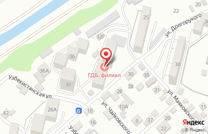 Кисловодская Городская Детская Больница на улице Чайковского на карте