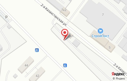 Пункт приема металлолома Металлокасса на 2-ой Казахстанской улице на карте