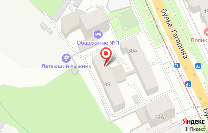 Автошкола Автореал на бульваре Гагарина на карте