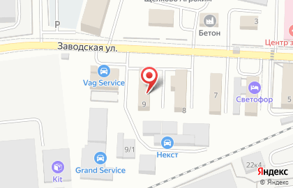 Каскад на Заводской улице на карте