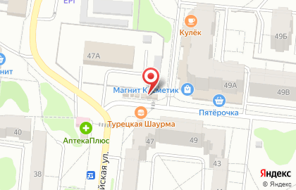 Продовольственный киоск на Гвардейской улице на карте