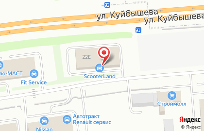 Салон мототехники и спортивного инвентаря ScooterLand на улице Куйбышева на карте