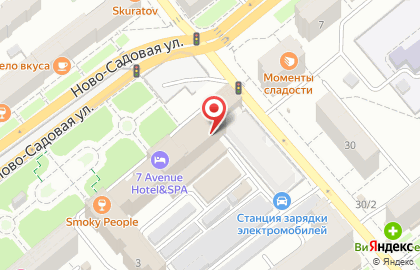 Букмекерская контора Фонбет на Ново-Садовой улице на карте
