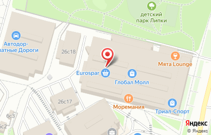 Супермаркет Мираторг в Москве на карте
