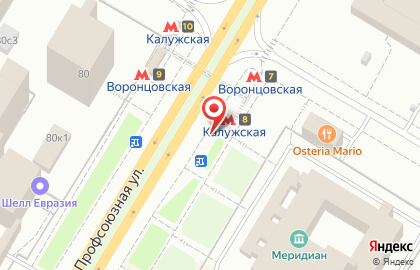 Киоск по продаже печатной продукции, район Черёмушки на Профсоюзной улице на карте