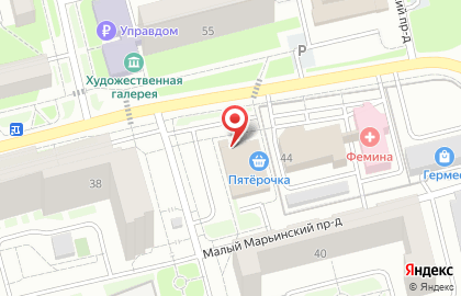 Супермаркет Пятёрочка в Москве на карте