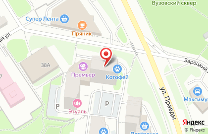 Багетный салон на Правде на улице Правды на карте