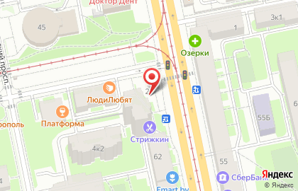 Офис продаж Билайн на метро Удельная на карте