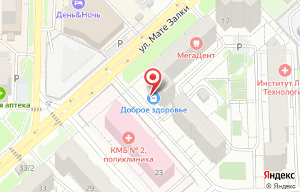Супермаркет Фасоль на улице Мате Залки на карте