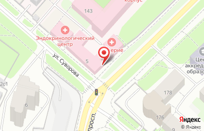 Центр платных медицинских услуг Доверие на улице Суворова на карте