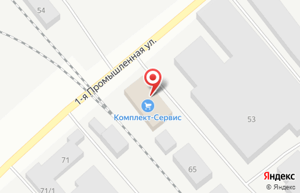 Магазин Грузовик на 1-ой Промышленной улице на карте