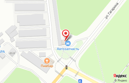 Магазин Автозапчасть на улице Гагарина на карте
