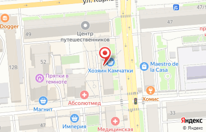 Кофейня Caffeine на улице Парижской Коммуны на карте