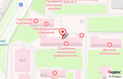 Травматологический пункт на улице Ульянова на карте