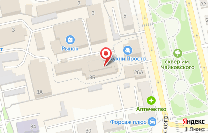 Мебельный магазин Интер-М на улице Чайковского на карте