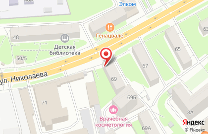 Служба доставки Аригато на улице Николаева на карте