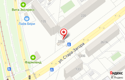 Магазин по продаже фруктов и овощей Витамин на улице Стара Загора на карте