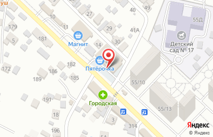 Супермаркет Пятёрочка в Ставрополе на карте