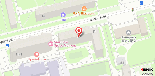 Ветеринарная клиника Белый Бим на метро Звёздная на карте