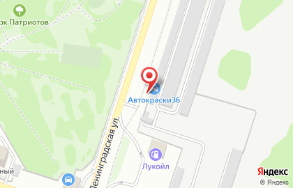 Магазин автоэмалей Автокраски36 на улице Ленинградской на карте