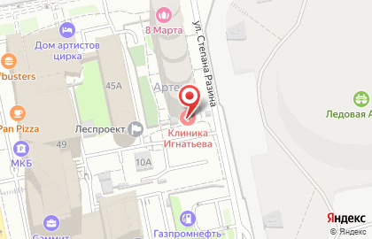 Кафе Tasty lane в Чкаловском районе на карте