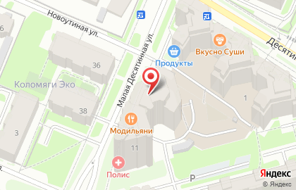 Винный супермаркет Ароматный мир на Малой Десятинной улице на карте