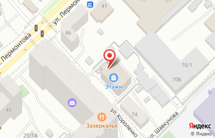 Банкомат АКБ Московский областной банк, филиал в г. Якутске на улице Короленко на карте