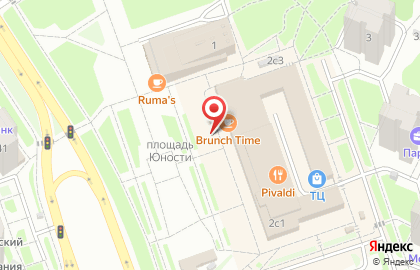 Первая полоса на улице Юности на карте