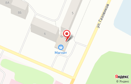 Супермаркет Магнит на улице Газовиков на карте