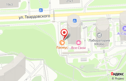 Продуктовый магазин в Москве на карте
