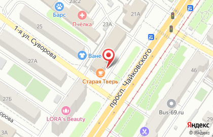 Терминал Аннет на проспекте Чайковского на карте