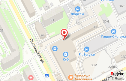 Телекоммуникационная компания Уфанет на Полтавской улице на карте