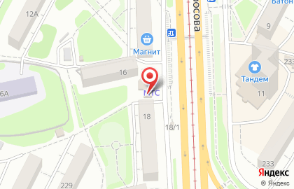 Офис продаж Билайн на улице Александра Матросова на карте
