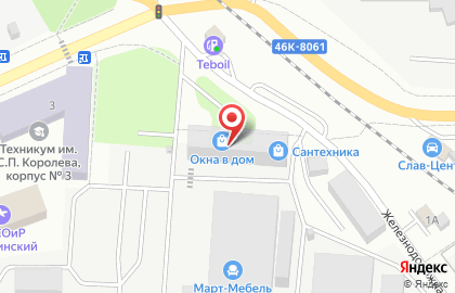 Торгово-производственная компания Окна в дом на Заречной улице на карте